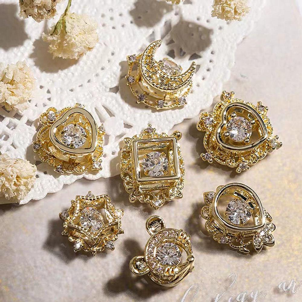 Móng Tay DYRUIDOJ Trang Trí Nghệ Thuật|Mặt Dây Chuyền Hợp Kim Hình Trái Tim Thời Trang|Phụ Kiện Làm Móng Nghệ Thuật