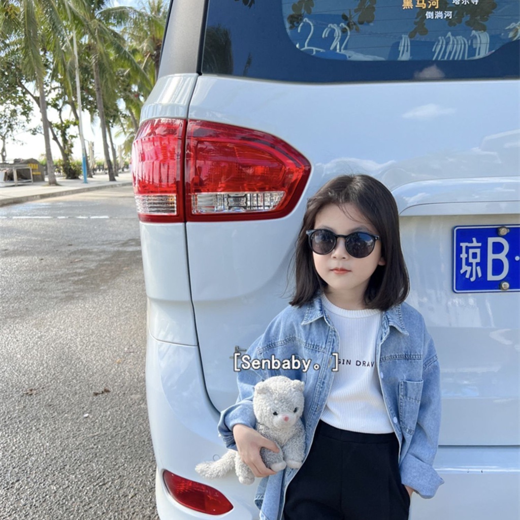 Áo Sơ Mi Denim Dài Vừa Vặn Thời Trang Xuân Thu Mới 2022 Cho Bé