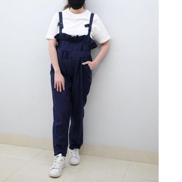 Bộ Jumpsuit Công Sở Màu Xanh Navy Cho Nữ