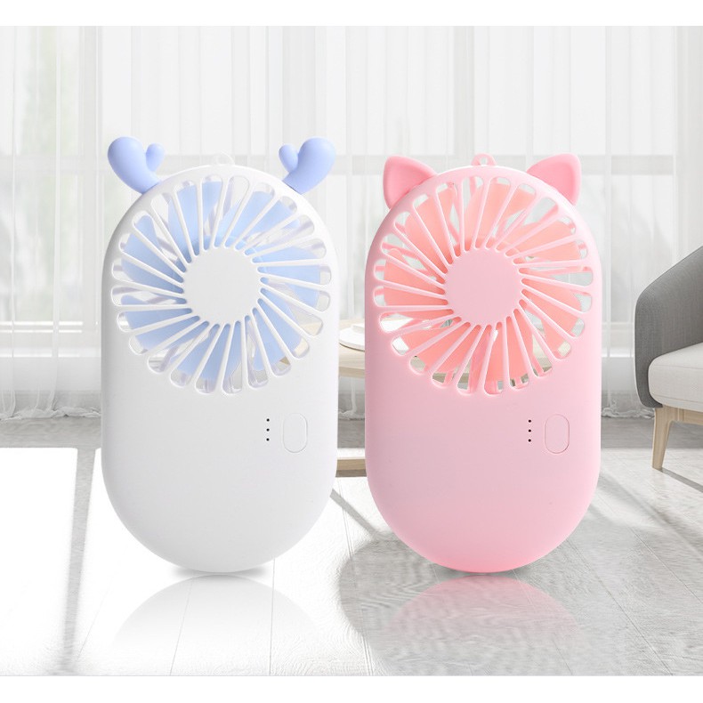 Quạt Cầm Tay Mini, Sạc USB Dễ Thương 7 Cánh Pocket Fan Có Chân Đế | BigBuy360 - bigbuy360.vn