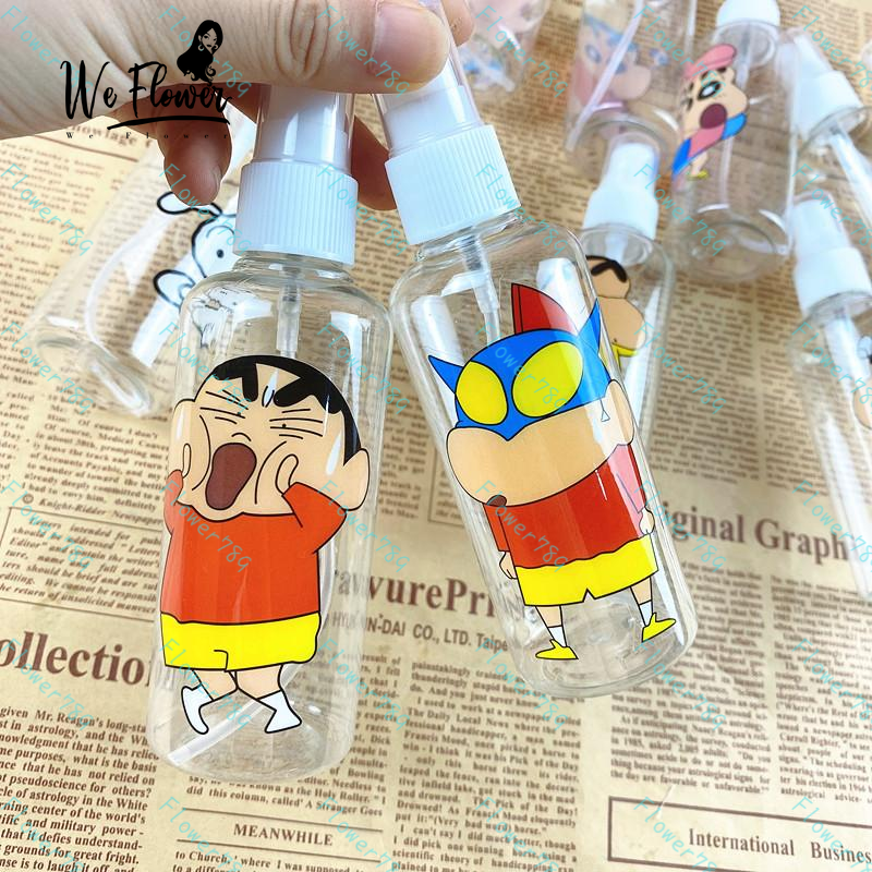 Chai xịt chiết bằng nhựa trong suốt họa tiết hoạt hình đáng yêu 100ml