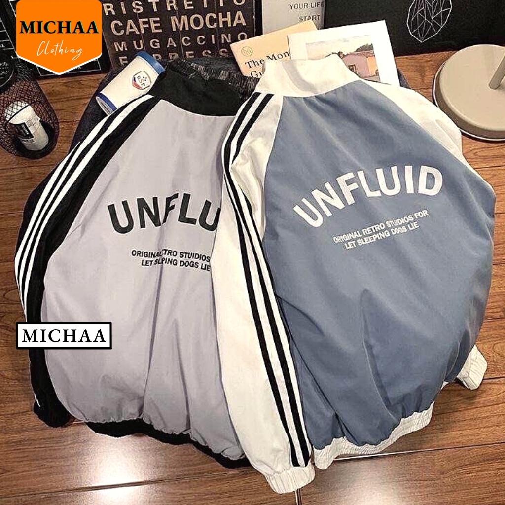 Áo Khoác Bomber Dù UNFLUID Nam Nữ Ulzzang Unisex Kiểu Bóng Chày Form Rộng 2 Lớp - MICHAA