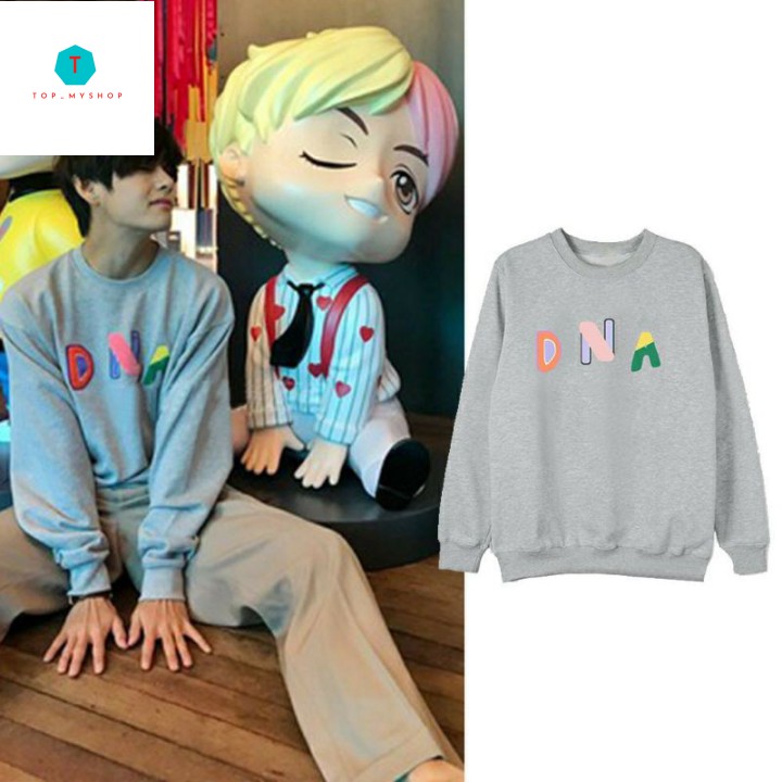 [Mã giảm] Áo sweater nỉ bông DNA V BTS