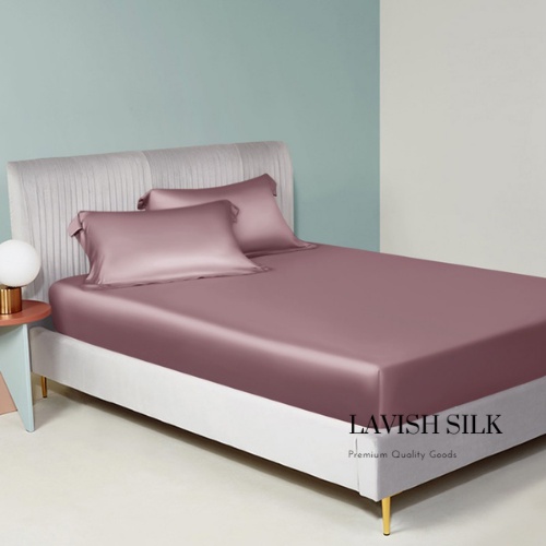 Ga Giường Drap Lẻ Phi Lụa Lavish Silk cao cấp mát lạnh hàng loại 1 không nối vải - Hồng Tím