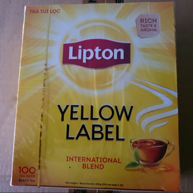(HOT) TRÀ Lipton túi lọc Yellow Label Tea hộp 100 gói