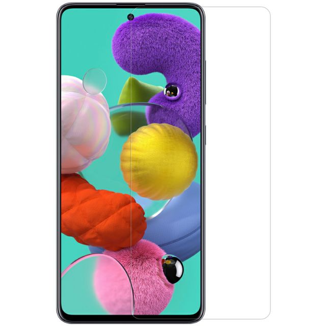 Kính cường lực Samsung Galaxy A51 hiệu Nillkin Amazing H+ Pro trong suốt chống mồ hôi vân tay trơn mượt