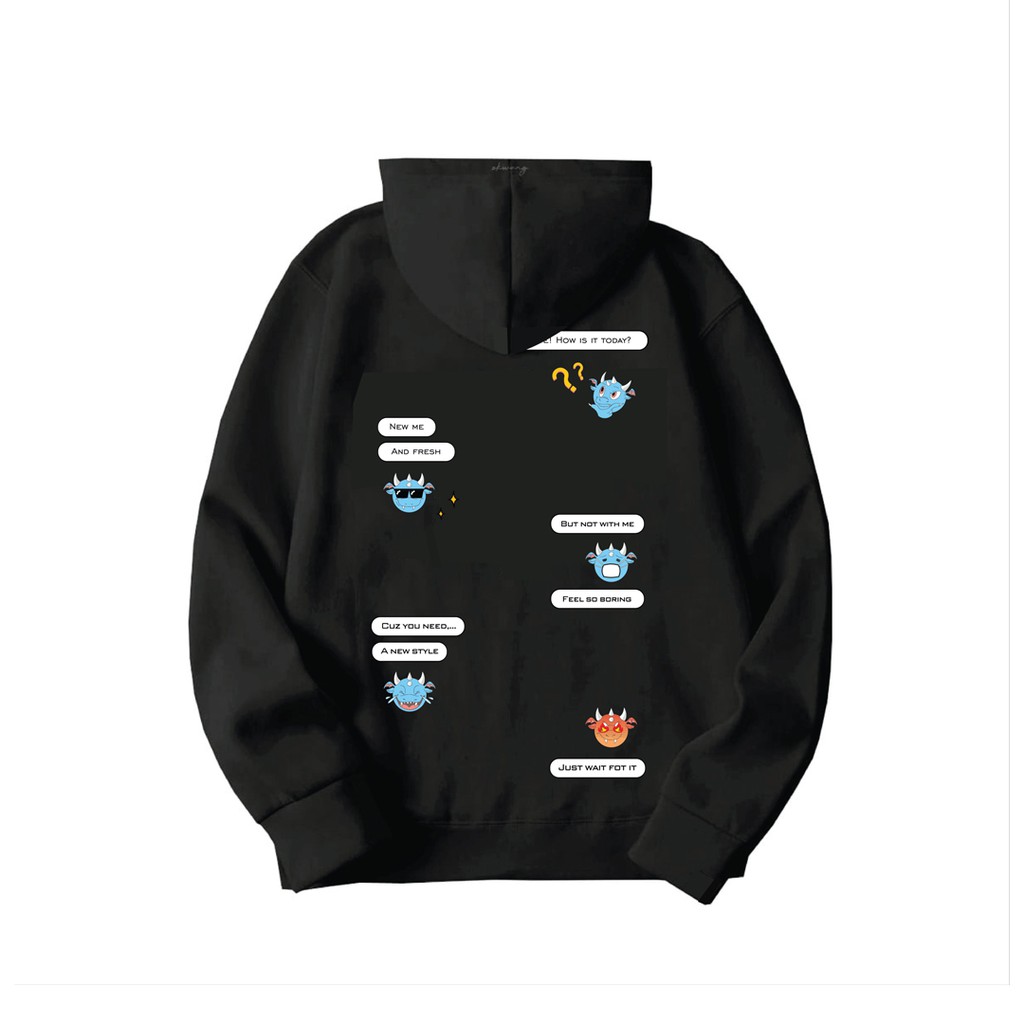 Áo khoác hoodie chui đầu local brand unisex Otis Club - Hoodie emoji