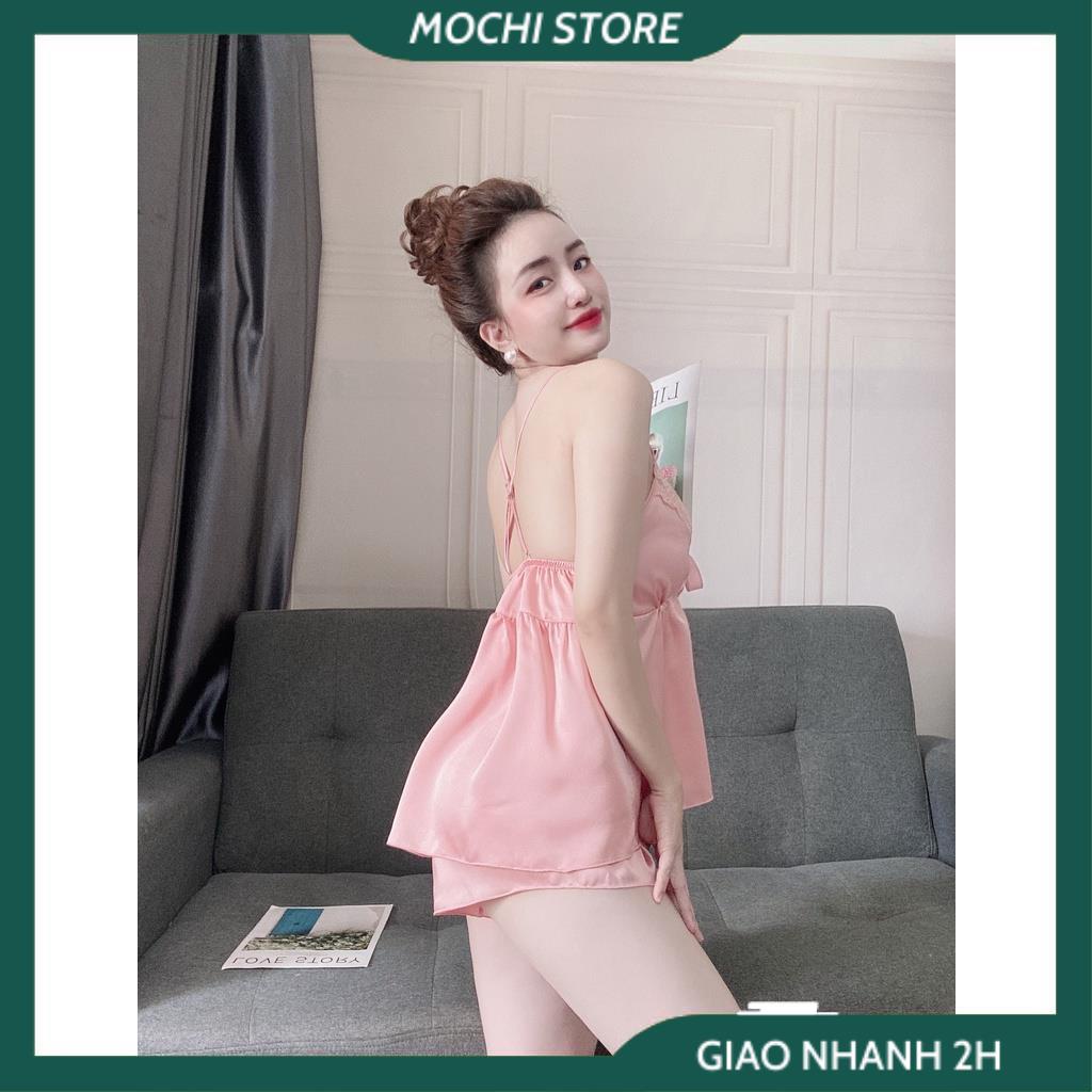 Đồ Ngủ Lụa Satin,Đồ Bộ Nữ, Bộ Áo 2 Dây Cúp Ngực Phối Ren Quần Cọc Chất Lụa Màu Trơn Mềm Mịn Thời Trang Mặc Nhà Sexy, Gợi | BigBuy360 - bigbuy360.vn