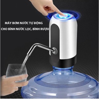 Vòi bơm hút bình nước bình rượu điện tự động có sạc USB, Máy bơm hút nước, hút rượu mini tự động từ bình