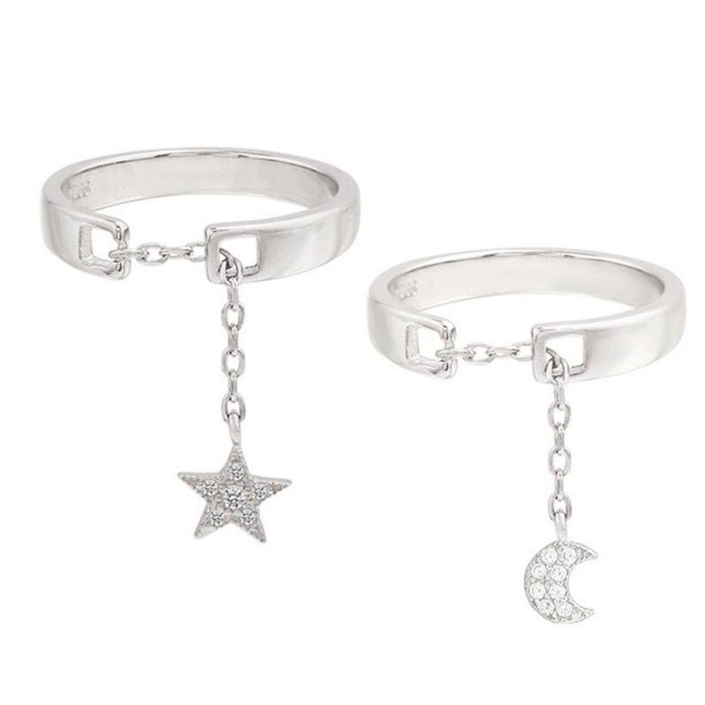 Nhẫn Hở Hình Mặt Trăng Dễ Thương|Trang Sức