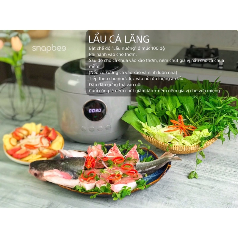 Nồi Áp Suất đa năng Snapbee Queen S45❤️Chính hãng BH 24 tháng❤️ 2 lòng nồi, tặng sách công thức