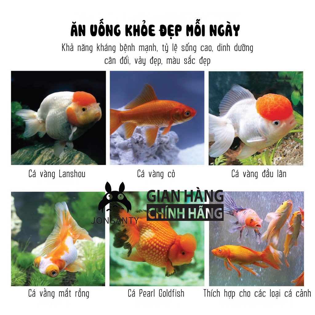 Thức ăn cá koi, cá vàng các loại hãng JONSANTY  hộp 500ml đầy đủ protein động vật giúp cá cảnh phát triển toàn diện 940