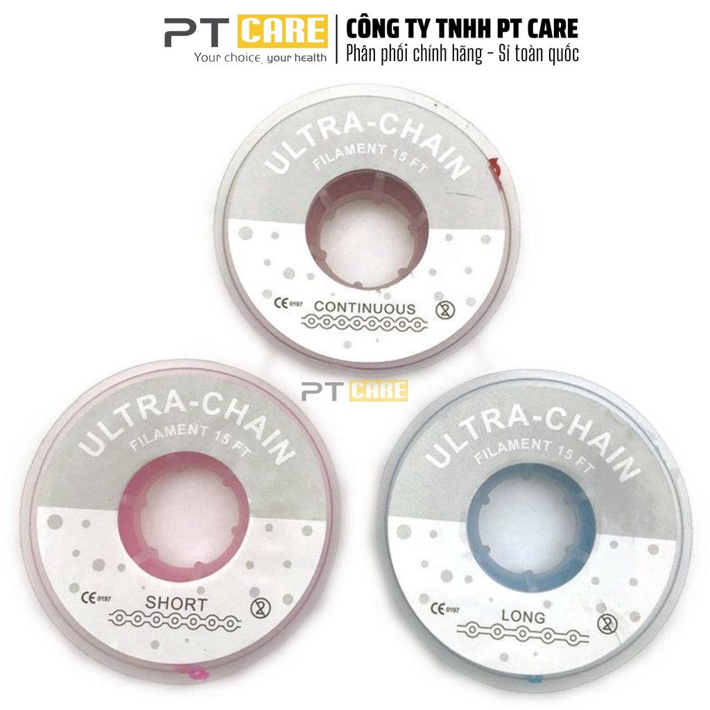 PT CARE | ĐƯỢC CHỌN MÀU | 01 Cuộn Thun Chun Chuỗi Ultra Chain Loại Short Long Closed Nhiều Màu Niềng Răng, Chỉnh Nha