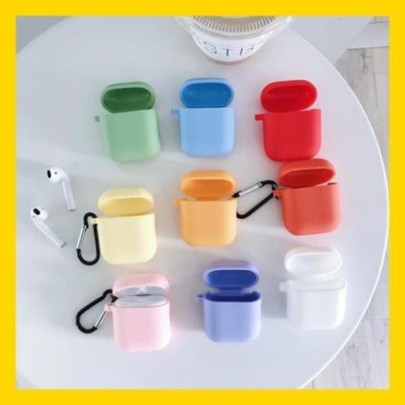 🌟 HÀNG LOẠI 1 🌟18 màu thời trang Case airpod 1 2 Pro  🌟 Vỏ Bao silicon dẻo trơn đựng tai nghe không dây