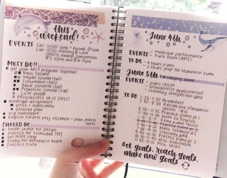 Sổ planner A5 bullet journal 200 trang ruột dot