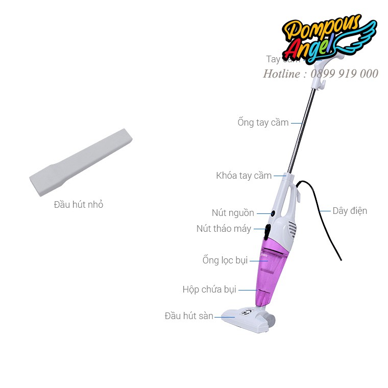 [Chính hãng] Máy hút bui cầm tay ,máy hút bụi gia đình,máy hút bụi có dây MIDEA MVC- SC861R/B bảo hành 12 tháng | BigBuy360 - bigbuy360.vn