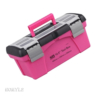MultiFunctional Storage Case Toolbox Plastic Storage Organizer Toolbox Pink Box
