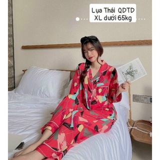 Đồ bộ mặc nhà lụa thái - quần dài tay dài