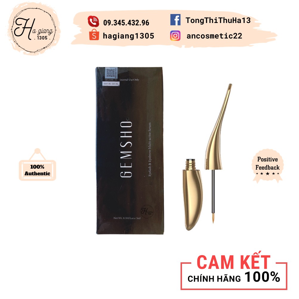Serum Dưỡng Mi Gemsho Eyelash & Eyebrow - 3ml