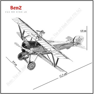 Mô hình 3d kim loại máy bay Newport 17- mô hình lắp ráp máy bay 3d