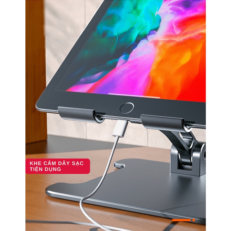 DigiMix Giá Đỡ Để Bàn Dành Cho Máy Tính Bảng, Ipad - Chất Liệu Hợp Kim Nhôm Cao Cấp Hàng Chính Hãng