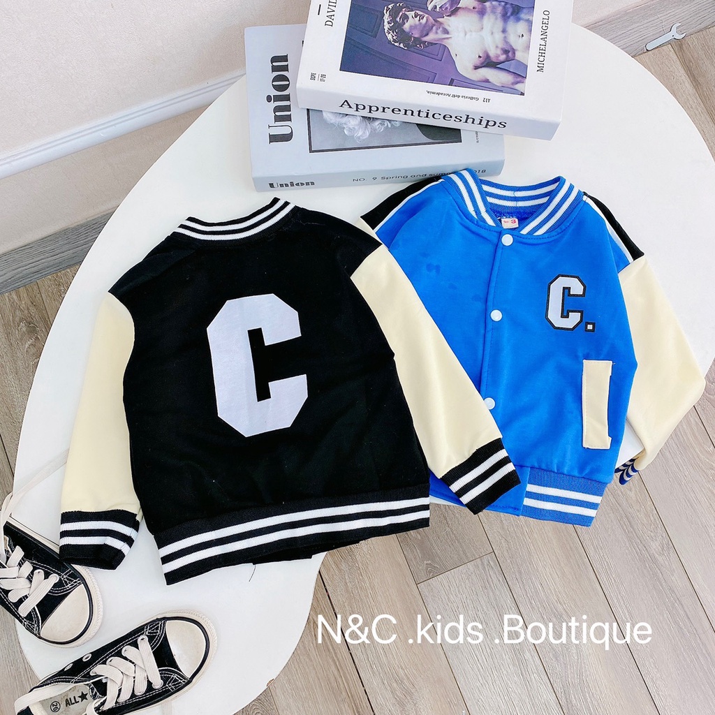 Áo khoác bomber da cá cho bé từ 8-17kg