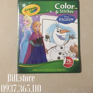 (SALE ĐỒNG GIÁ 99K) Bộ Crayola Color Sticker 75 Frozen