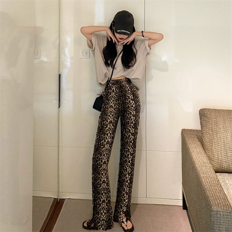 Thời Trang Quần Dài Lưng Cao Hoạ Tiết Da Báo Phong Cách Retro | BigBuy360 - bigbuy360.vn