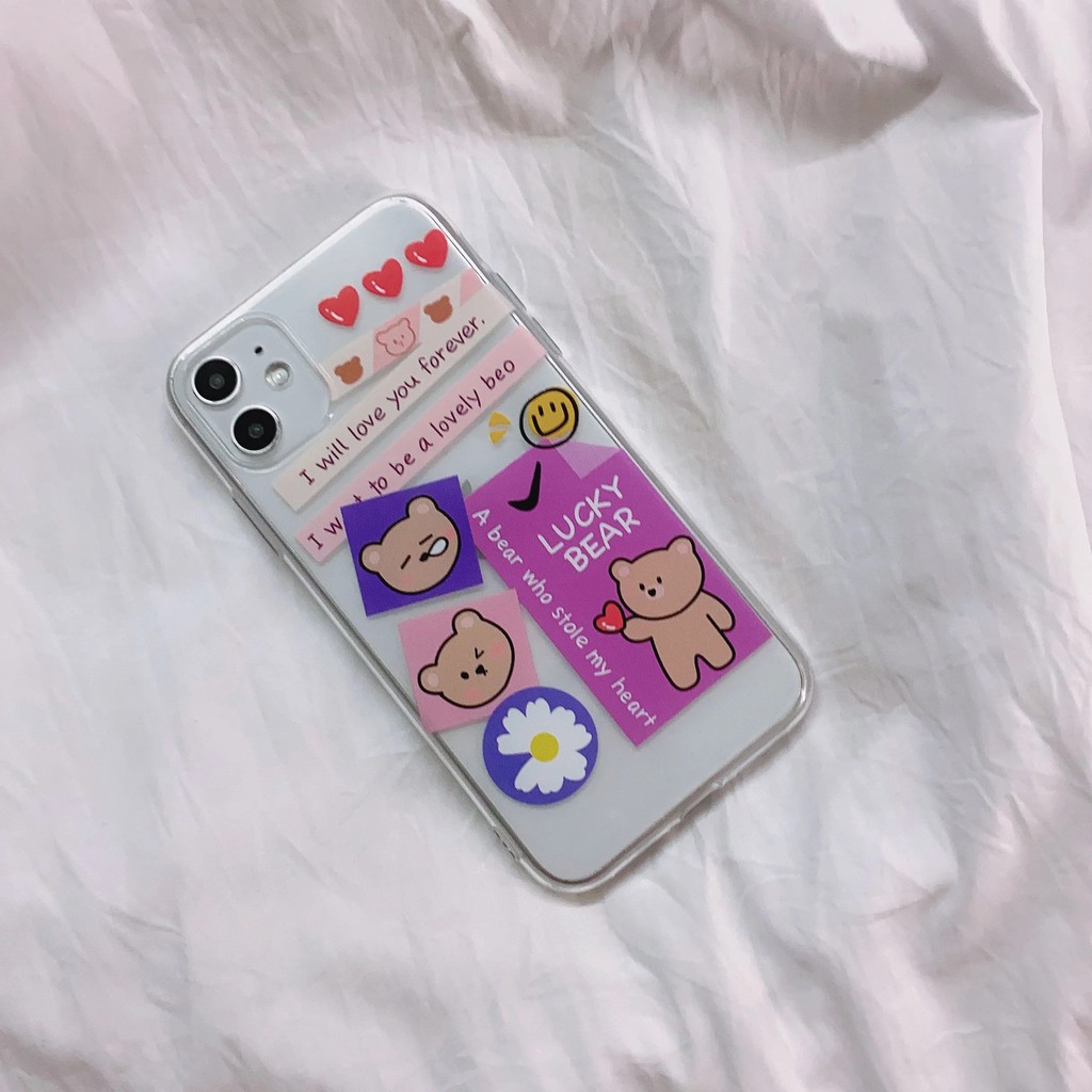 Ốp Điện Thoại Hình Gấu Đáng Yêu Cho Iphone 11pro / Se 2 / X / Xsmax / Xr 6s 7 8plus
