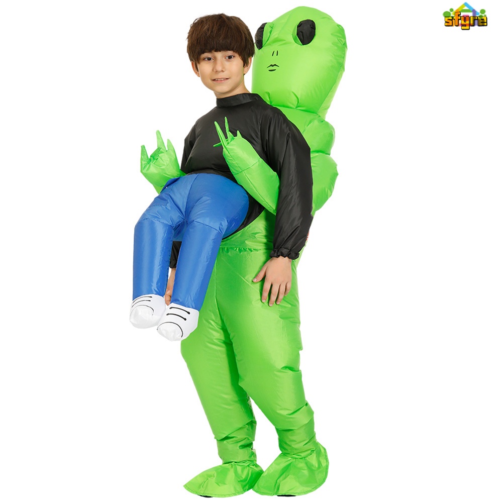 Bộ Trang Phục Bơm Hơi Hóa Trang Người Ngoài Hành Tinh Xanh Lá Vui Nhộn Dành Cho Các Bữa Tiệc