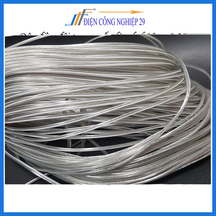 Dây điện đôi trong suốt làm led Neon 0.25mm dài 10m, 20m, 50m