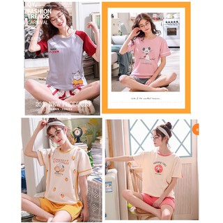 Thanh lý - Bộ đồ mặc ở nhà - set đồ ngủ nữ dễ thương vải cotton - bộ short