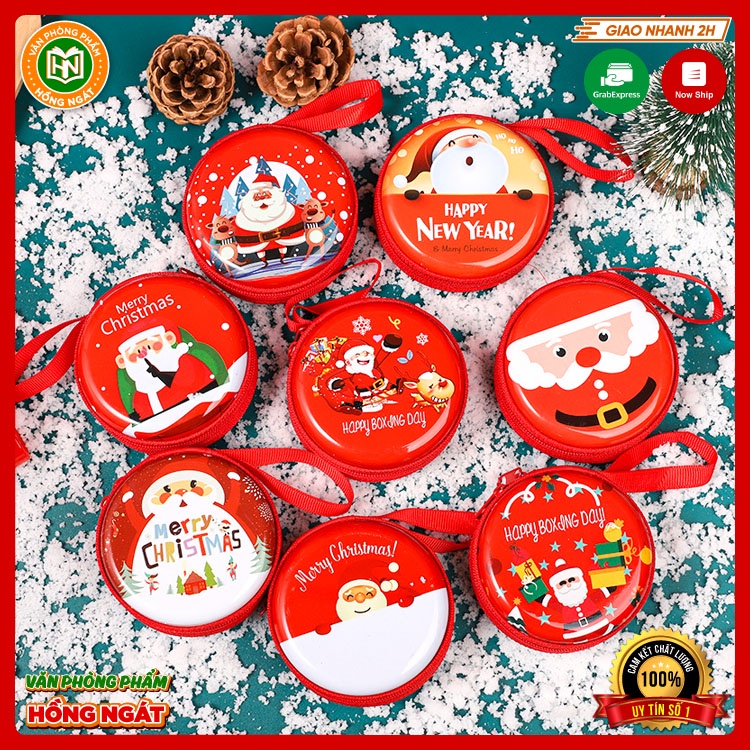 Hộp đựng mini hình giáng sinh nhỏ gọn nhiều màu sắc đẹp mắt làm quà noel cho bé N022