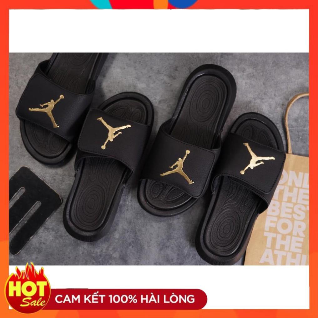 [Khuyến Mãi Sốc] Full Box - Dép Quai Ngang Thể thao Jordan Đen
