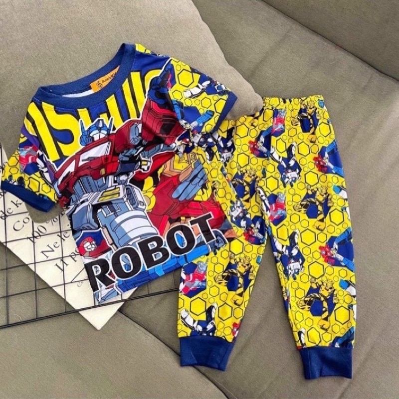 Bộ quần áo trẻ em chất cotton cho bé trai bé gái 10-30kg Củ khoai tây shop in hình nhân vật hoạt hình