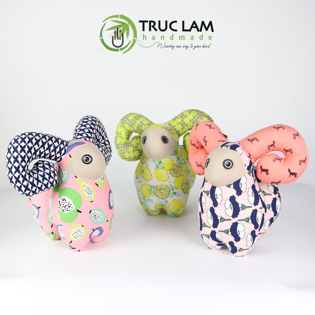 Đồ Chơi Cho Bé Thú Nhồi Bông Hình Chú Dê Mông Cong Bông Gòn Cao Cấp – Trúc Lâm Handmade