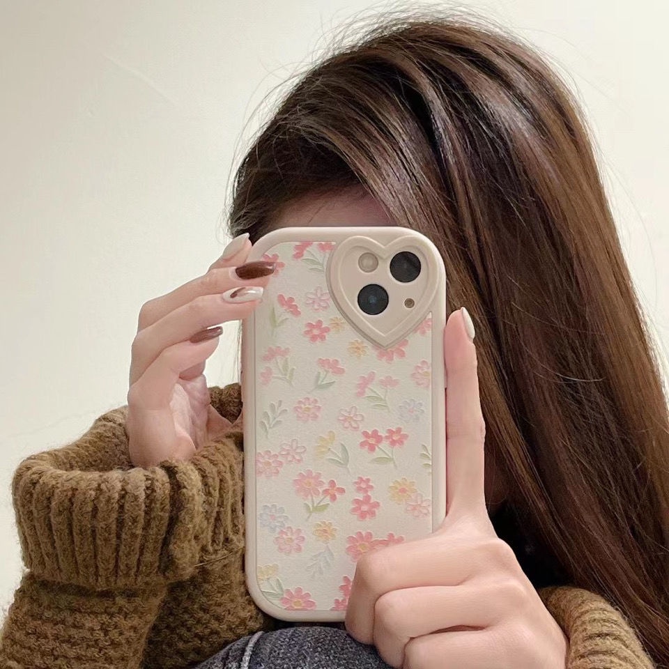 Ốp điện thoại họa tiết hoa xinh xắn thích hợp cho IPhone 12 13 11 Pro Max X Xs Max Xr