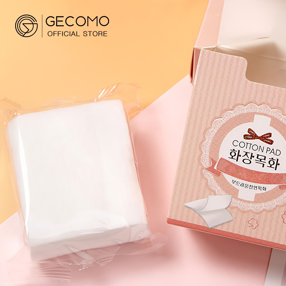 Set 100 miếng bông tẩy trang GECOMO mềm mại chất lượng cao chuyên dụng