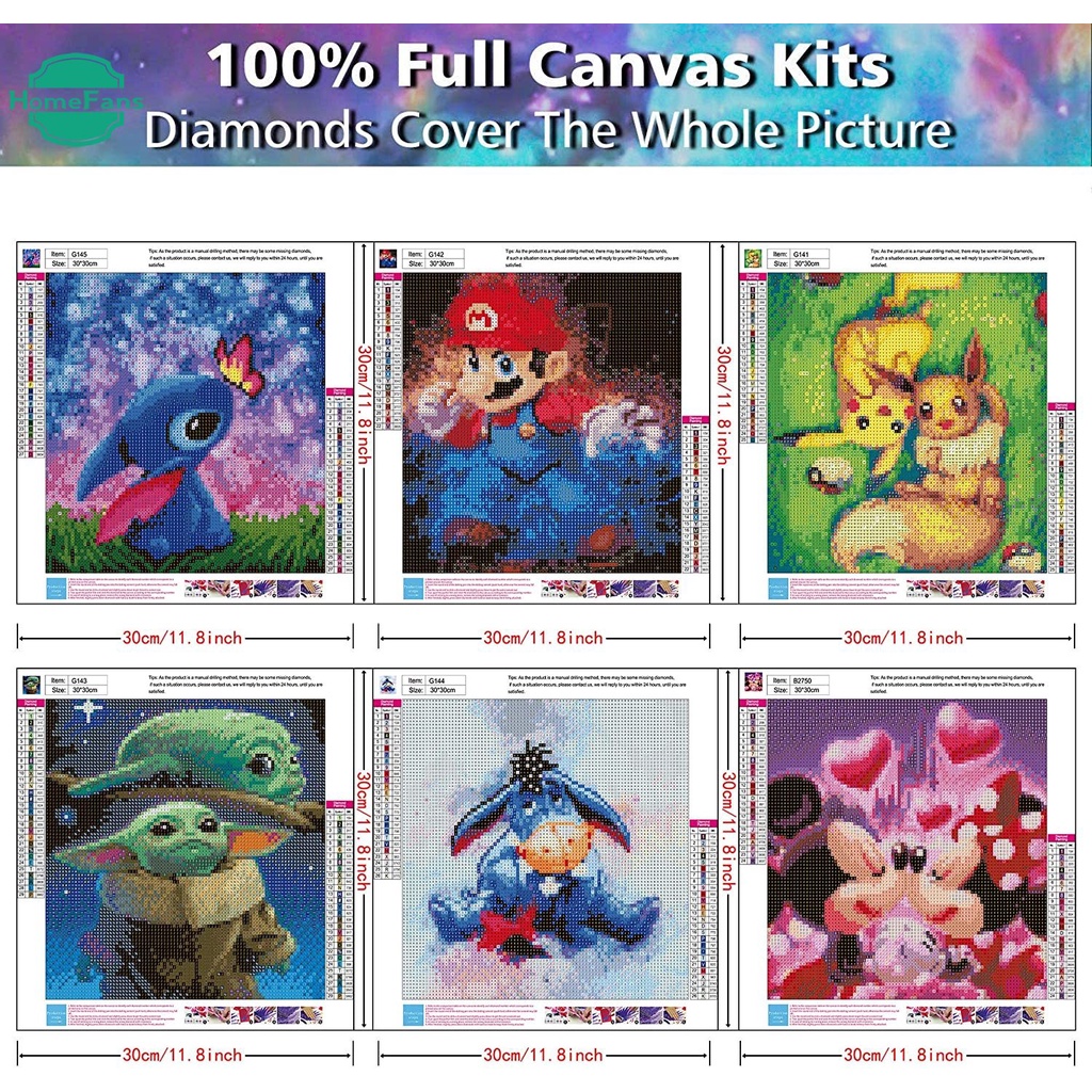 Bộ tranh đính đá 5D họa tiết phong cảnh độc đáo kích thước 30x30cm DIY dùng trang trí nhà cửa