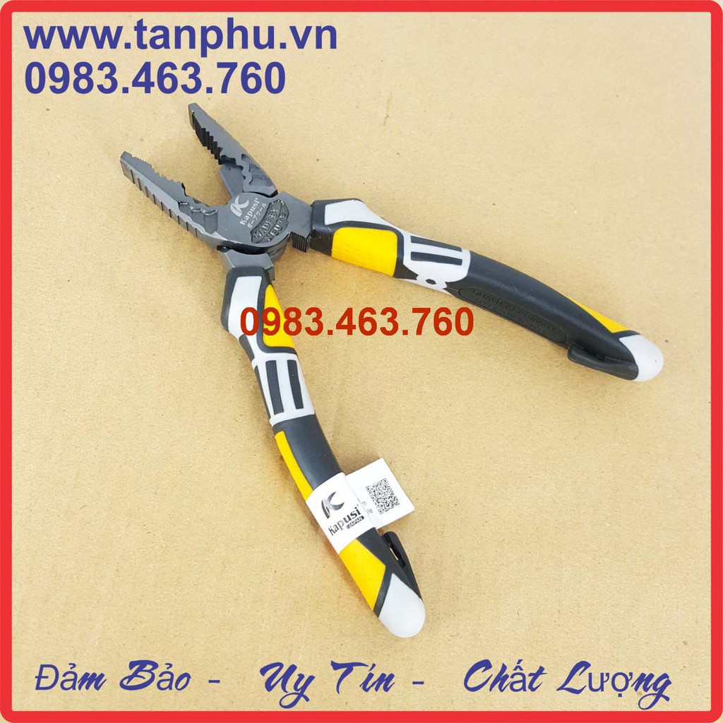 KÌM ĐIỆN CAO CẤP (KỀM ĐA NĂNG) KAPUSI 8 INCH - XÁM CÁN SỌC CAO CẤP