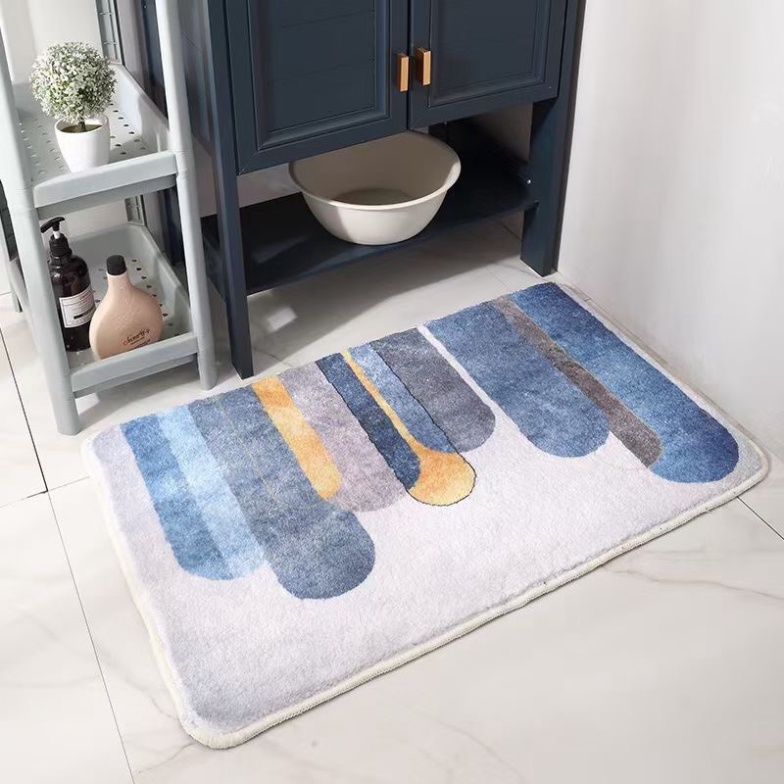 Thảm lau chân trang trí lông cừu 3d đẹp chống trượt 40x60, thảm chùi chân cao cấp nhiều màu