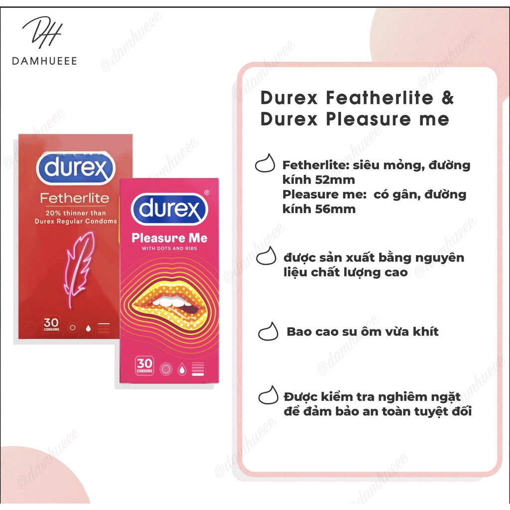 Bao cao su Durex Úc hộp 30 cái