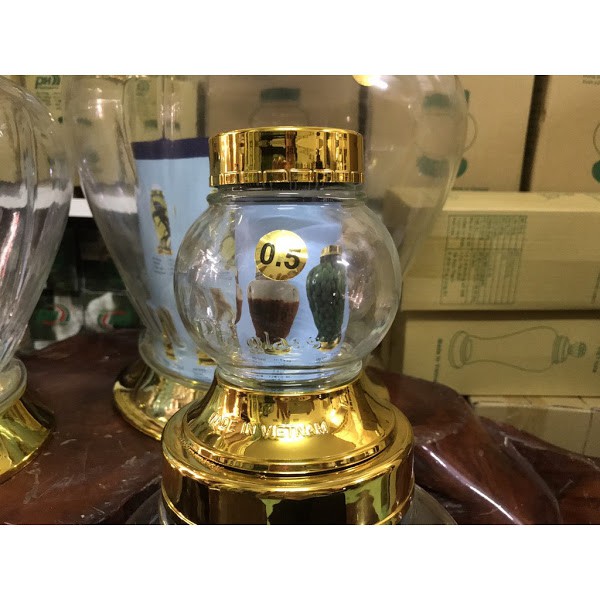 Bình Ngâm Rượu Sâm Thuỷ Tinh 0.5 Lít