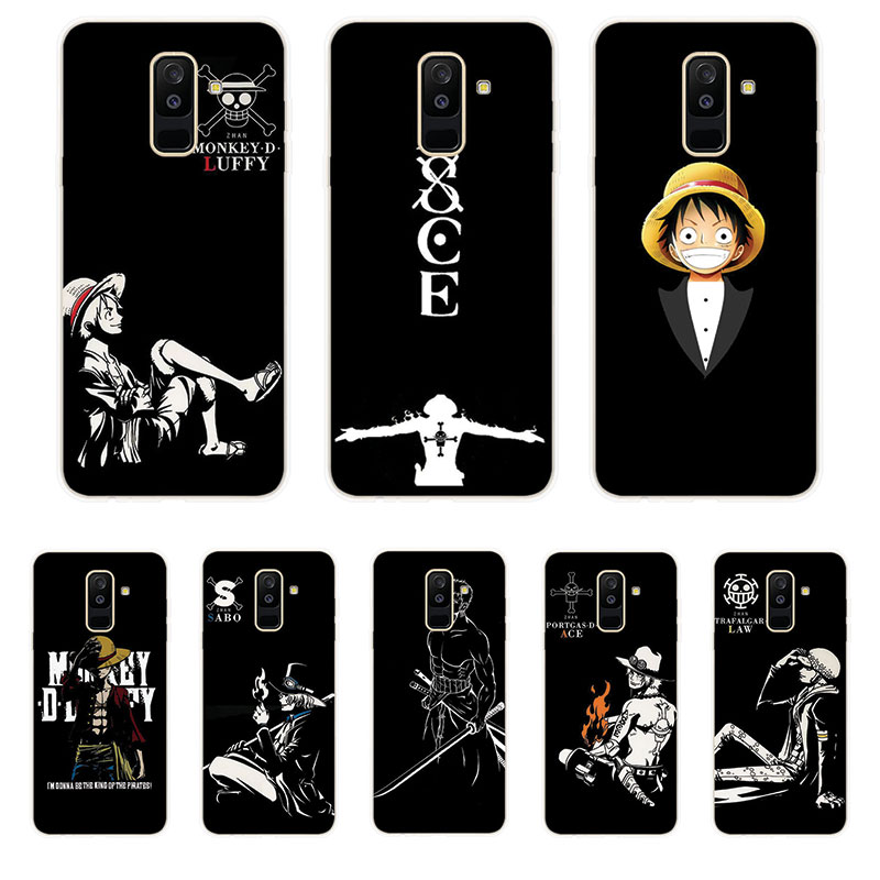 Ốp Lưng Samsung Galaxy A6 A6+ Plus A7 A8 A8+ Plus A9 2018 TPU mềm Case One Piece Black