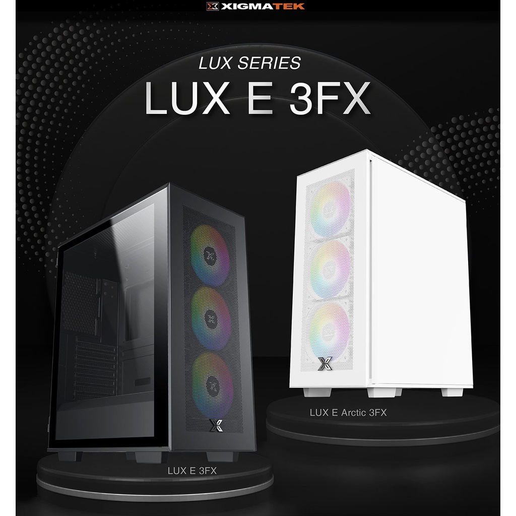 Vỏ Case Máy Tính XIGMATEK LUX E ARTIC 3FX - PREMIUM GAMING ATX, KÈM 03 FAN XIGMATEK X22ARGB