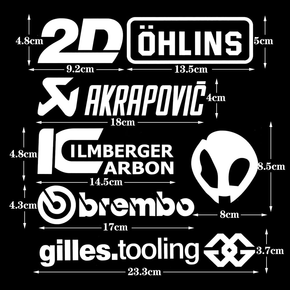 Miếng Dán Trang Trí Kính Chắn Gió Trước Bên Hông Xe Mô Tô BMW HP4 RK DID PIRELLI GoPro Kiểu Retro