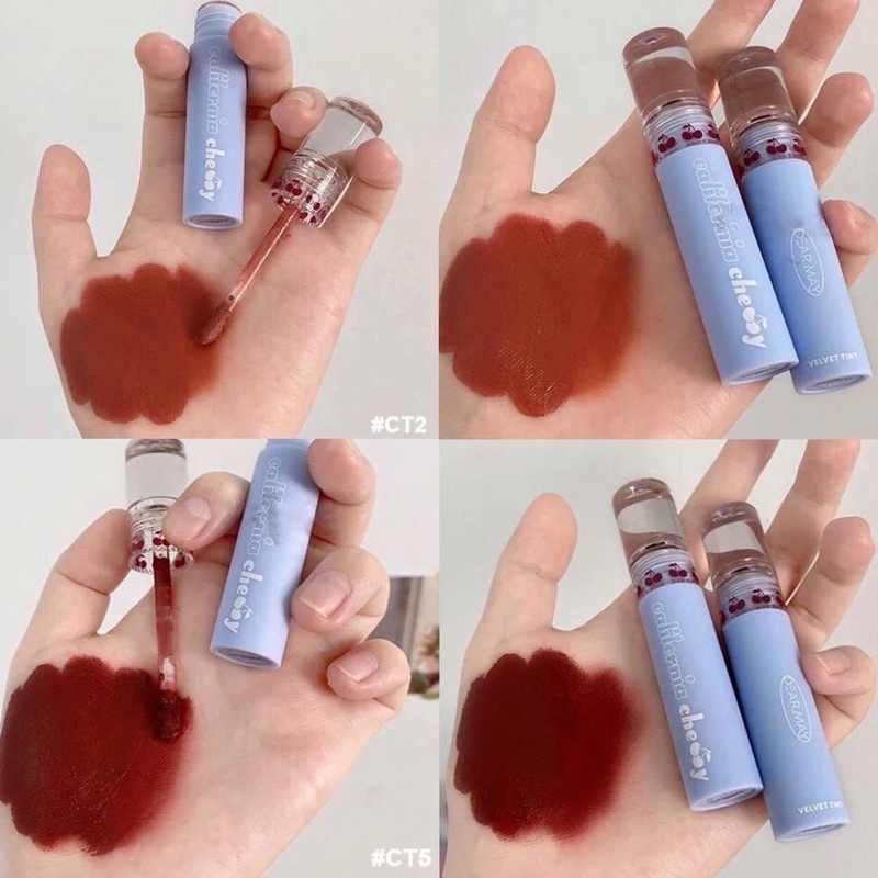 Son Kem Lì, Lên Màu Chuẩn Dearmay California Cherry Velvet Tint 4.4g