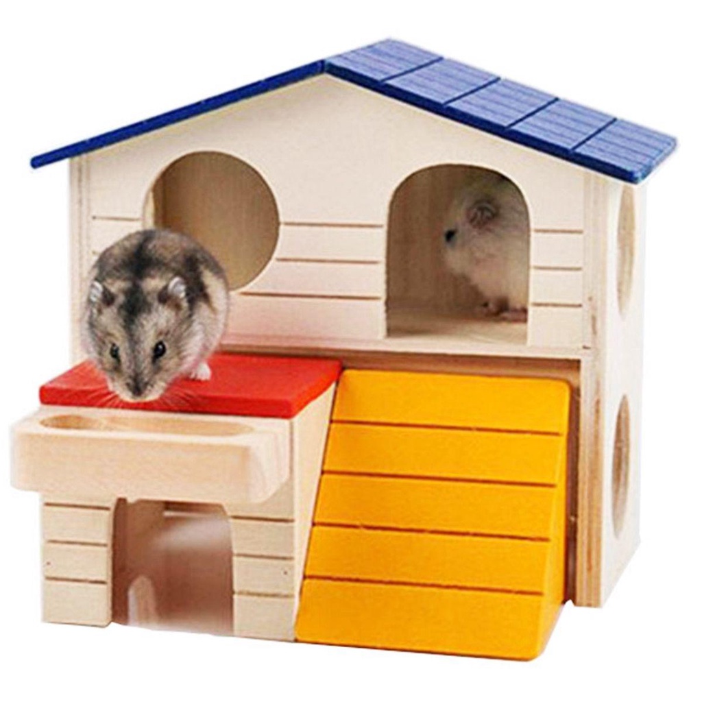 ELLSWORTH Nhà Đồ Chơi Hai Tầng DIY Dành Cho Chuột Hamster