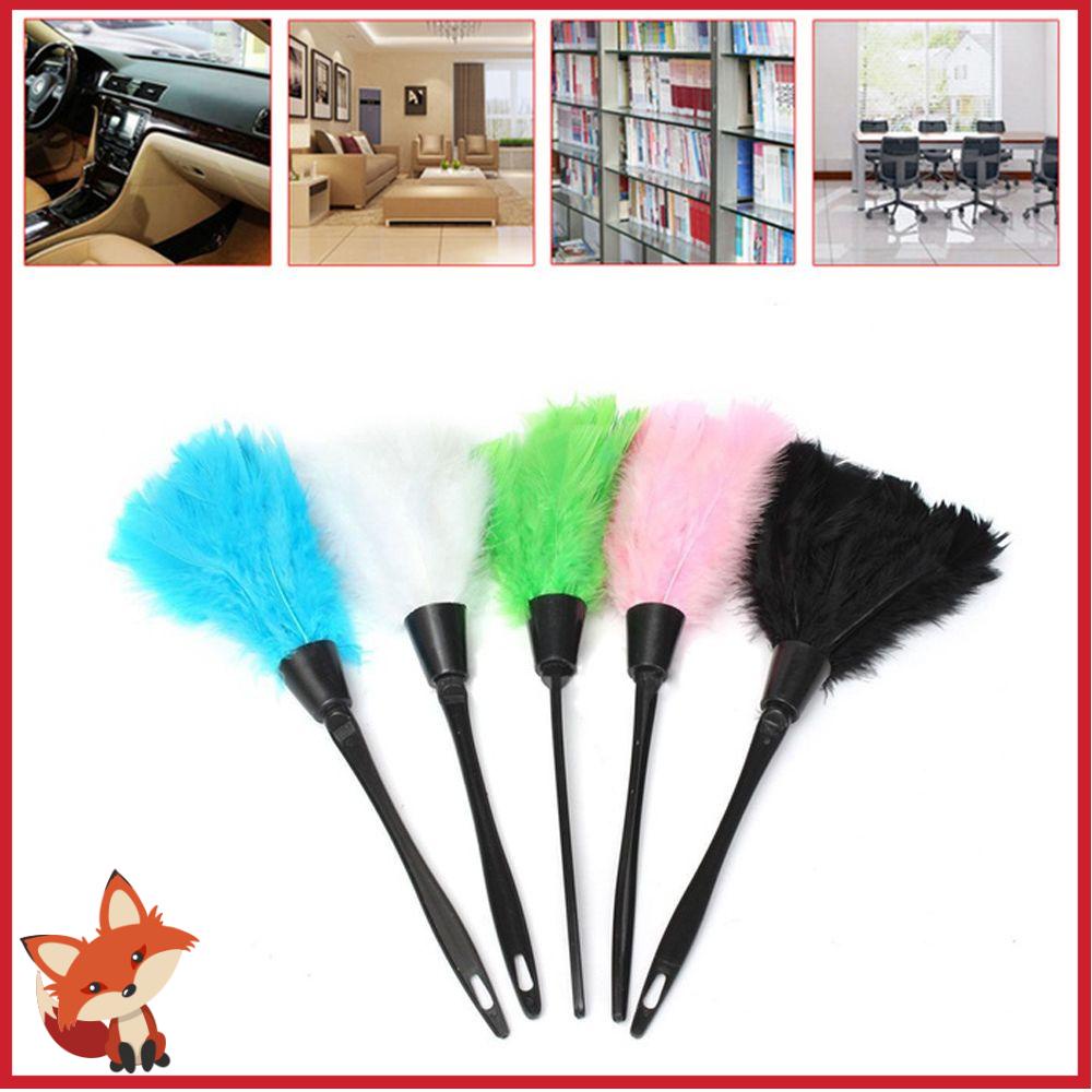 Chổi Lông Gà Tây Cầm Tay Vệ Sinh Xe Hơi Chống Tĩnh Điện Cán Nhựa Nhiều Màu Sắc Chất Lượng Cao