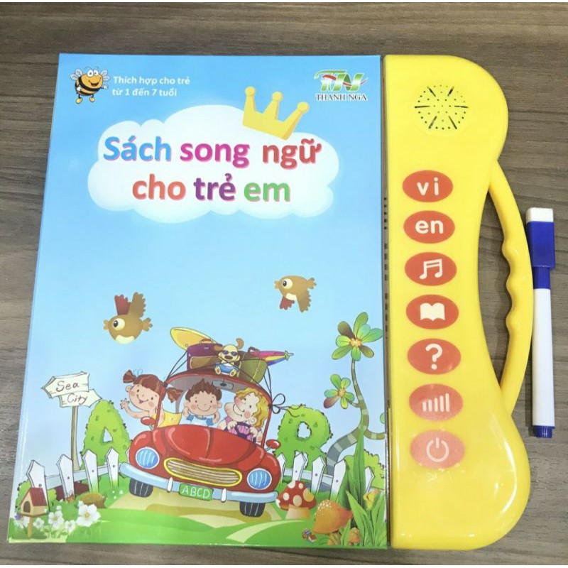 Sách điện tử song ngữ Anh Việt thông minh cho trẻ - Đồ chơi trí tuệ cho bé